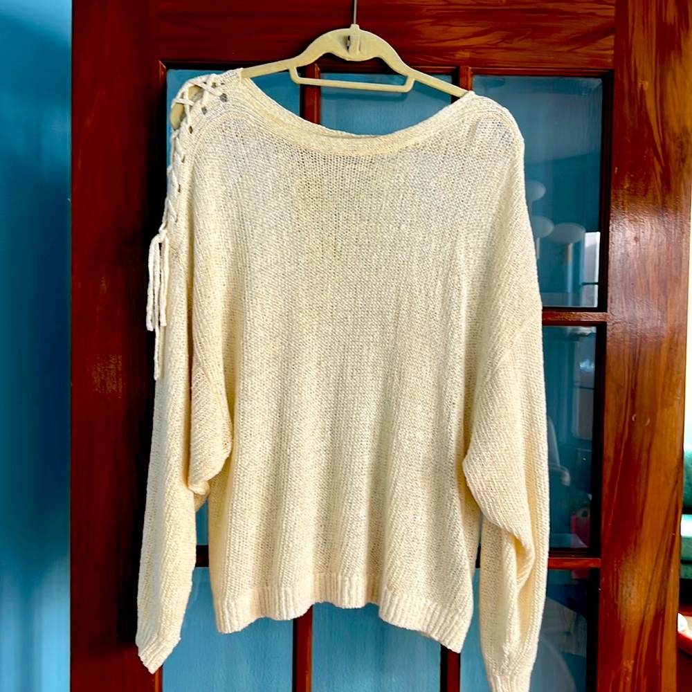 Joie winter white/cream sweater with tie detail
